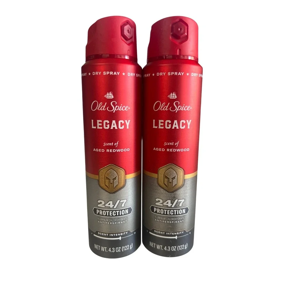 Old Spice Legacy Aged Redwood Dry Spray Antiperspirant 4.3oz 2 Pack Mens NEW